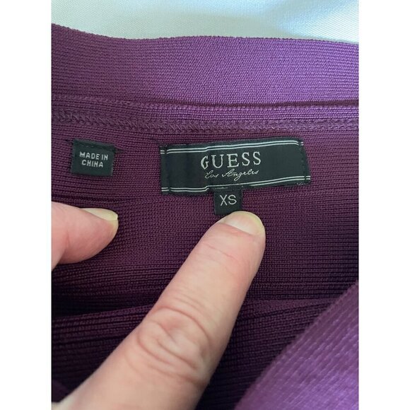 Guess Los Angeles Purple Bandage Skirt Size XS Short NEW - Picture 3 of 8
